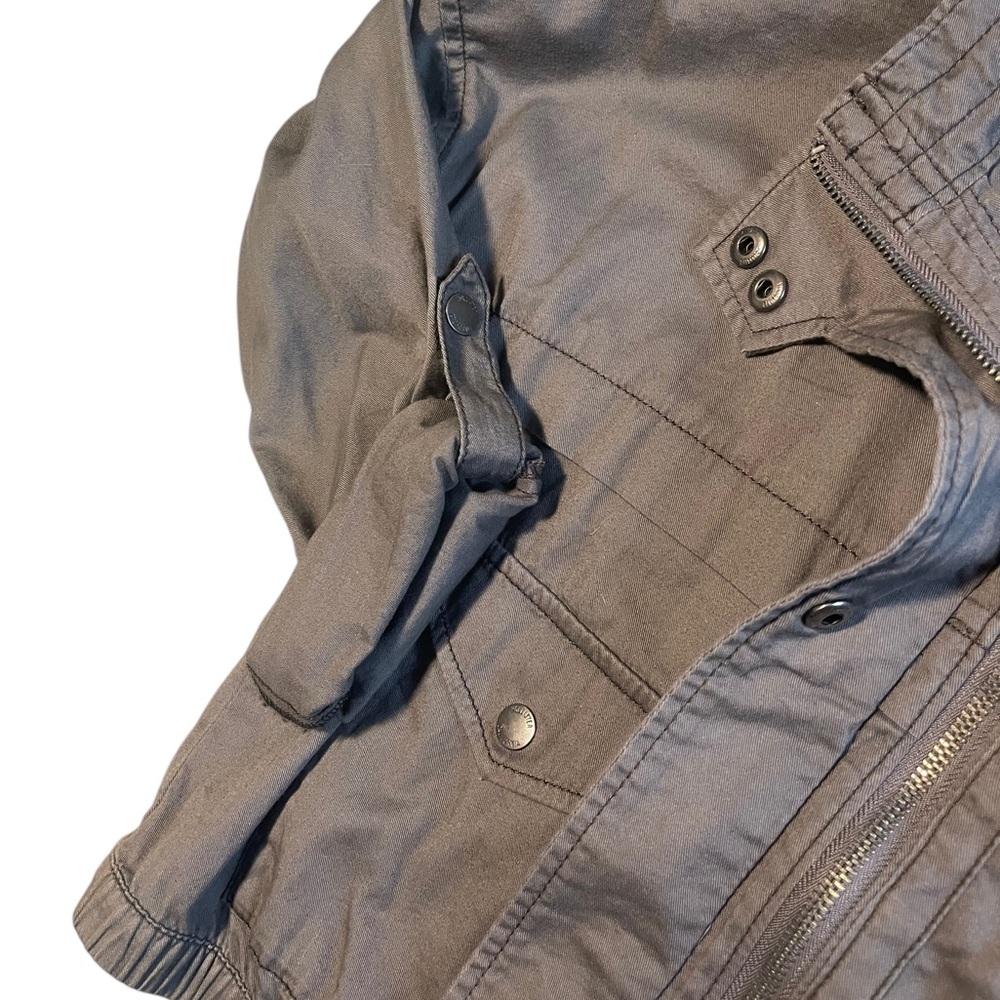 Hollister  NWT Gray Utility Jacket Women's Size Small Full Zip Y2K Cropped - Picture 12 of 12